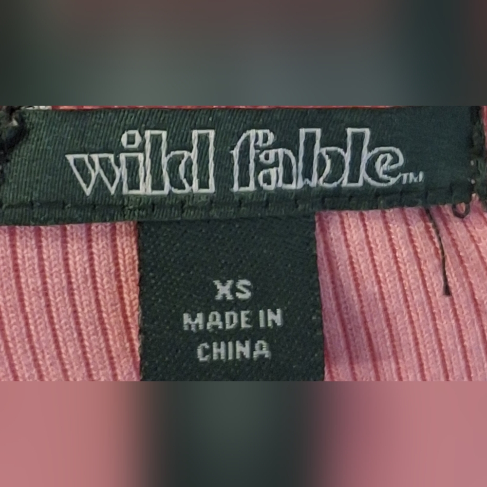 WILD FABLE Pink Ribbed Tank Top with Shell Detail - Picture 8 of 9
